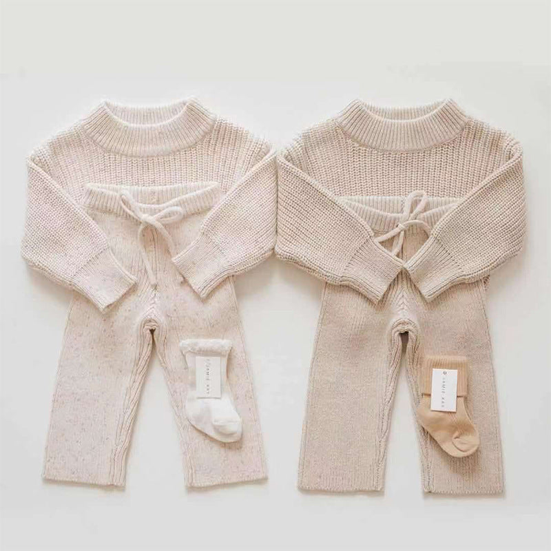 Long-Sleeved Solid Color Korean Kids Base Sweater - Minihomy