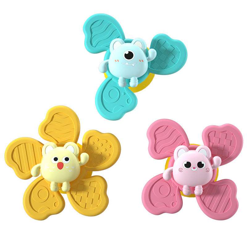 Baby Bath Spinning Top Toy Safe Interesting Baby Bath Toys Animal Hand Spinner Toys With Suction Cups Spin Toy - Minihomy