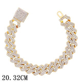 12mm Iced Out Cuban Link Chain Bracelet - Minihomy