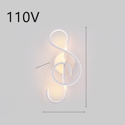 Led wall lamp nordic minimalist bedroom bedside lamp - Minihomy