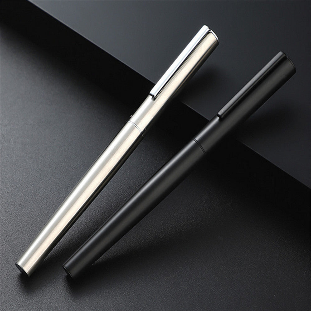 Fountain Pen All-steel Extremely Black Metal Adult Office Gift Student Teacher - Minihomy