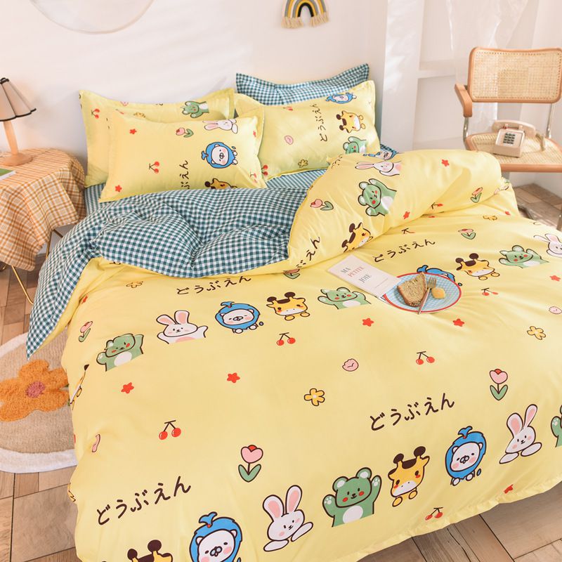 Pillowcase Bed Cover Set Sets Bedding Bedsheet Quilt Duvet - Minihomy