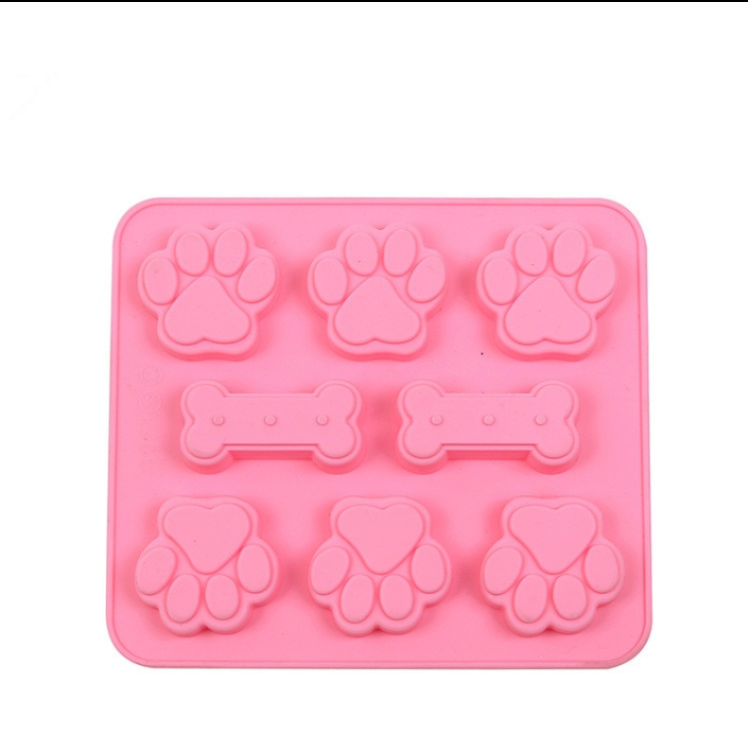 Six even puppy footprints silicone cake mold 6 even cat claws handmade soap mold high temperature cake mold cold soap