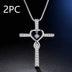 Cross Religious Belief Inlaid Zircon Pendant - Minihomy