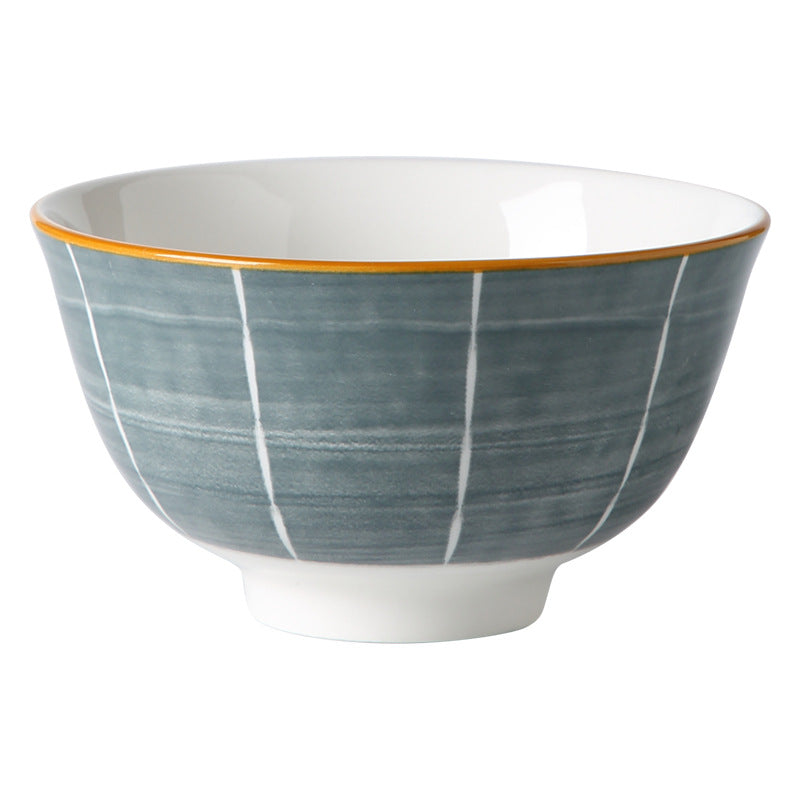 Nordic Style Underglaze Ceramic Small Rice Bowl 4.5 Inches - Minihomy