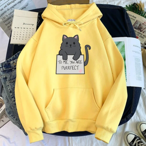 Girls Blank Solid Color Hoodie Sweater - Minihomy