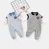 Baby Onesies Striped Male Baby Newborn Clothes Baby Autumn Clothes - Minihomy