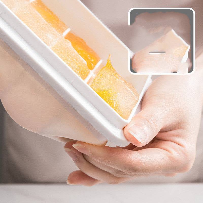 18-grid Transparent Non-flavor Ice-making Hole Cover Water-filled Silicone Ice Tray - Minihomy