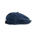 Japanese Retro Washed Denim Casual Striped Cap Women - Minihomy