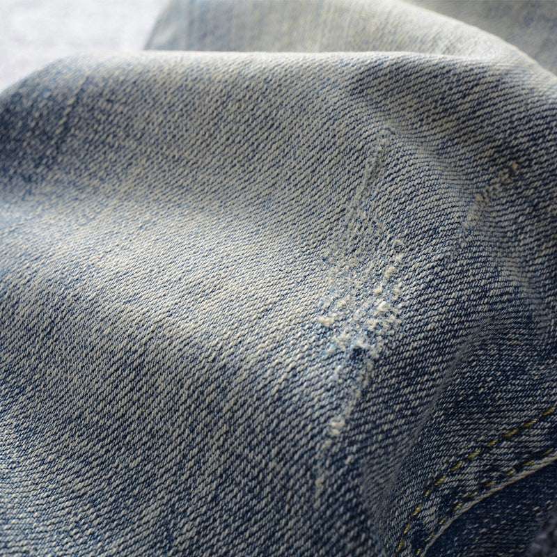 Men's Jeans Made Old Washed Slightly Elastic - Minihomy