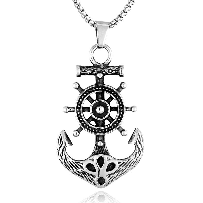 Accessories Titanium Steel Pirate Anchor Pendant, Anchor - Minihomy