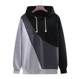 Casual Men's Loose Stitching Hooded Pullover Sweater - Minihomy