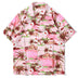 Men Short Sleeve Shirts Vintage Flower Print Streetwear Retro Summer Man Blouse - Minihomy