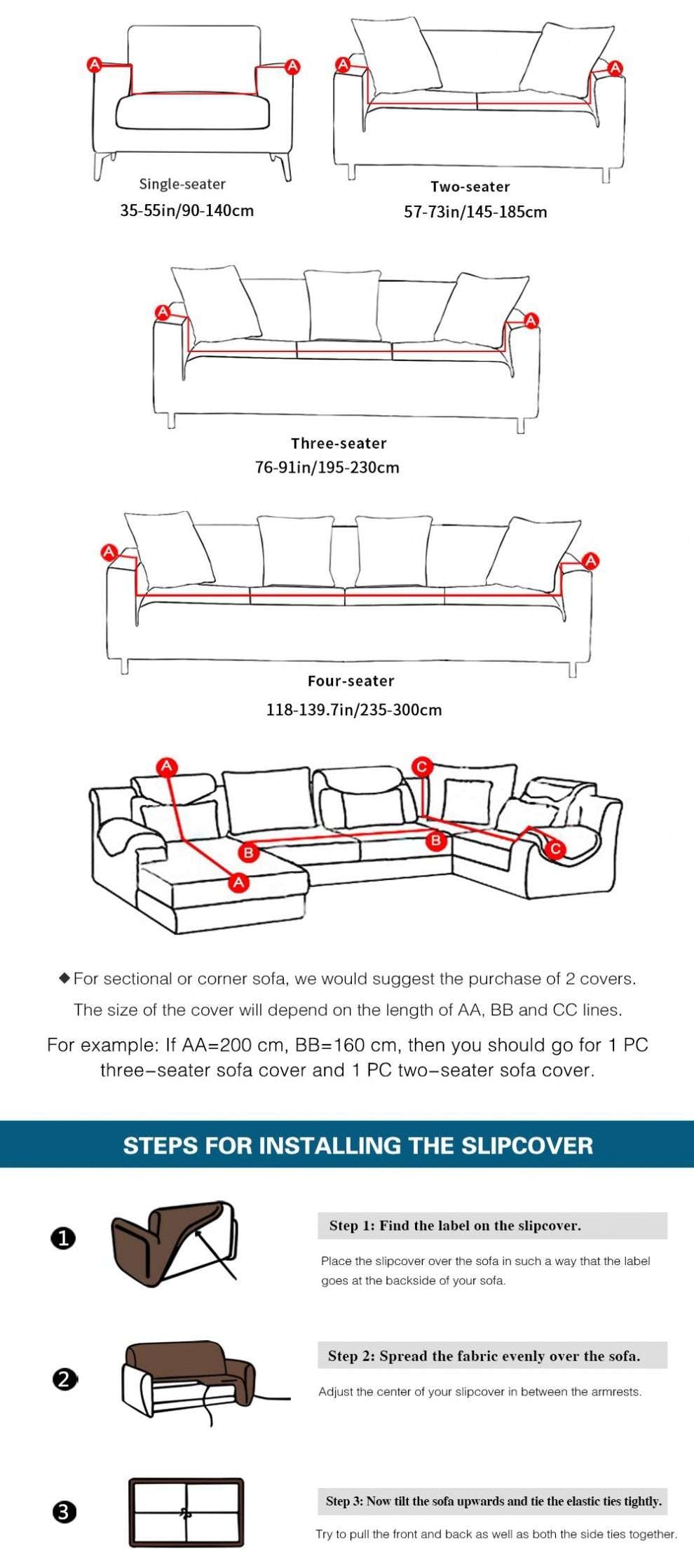 L shaped Sofa Cover Stretch Sectional Couch Cover Sofa Set - Minihomy