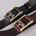 Men's Brass Buckle Denim Belt - Casual & Stylish - Minihomy