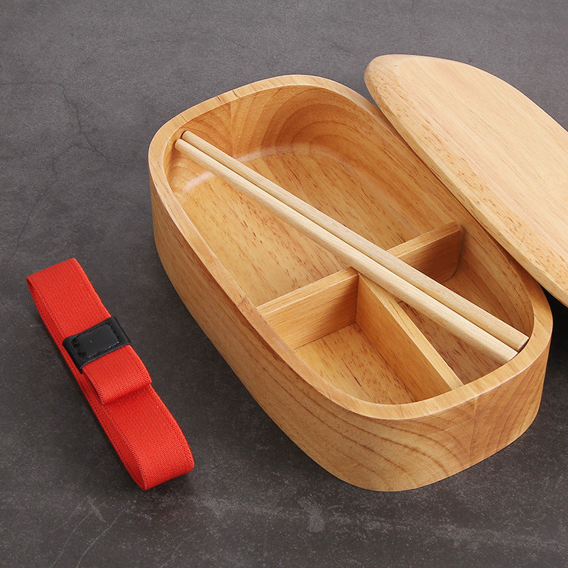 Wooden Lunch Box, Lunch Box Size Single And Double Layer Portable