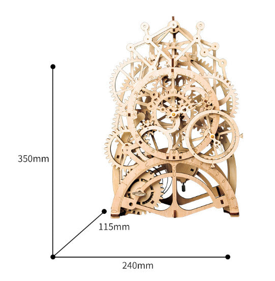 If The State KL501 601 Wooden Puzzles Play 3D Puzzle Assembling The Old Projector, The Pendulum Clock DIY Gift - Minihomy