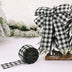 Christmas Black And White Red Lattice Decoration Ribbon - Minihomy