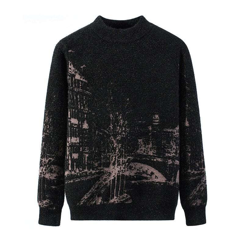 Autumn And Winter Round Neck Long Sleeved Pullover Thick Sweater - Minihomy