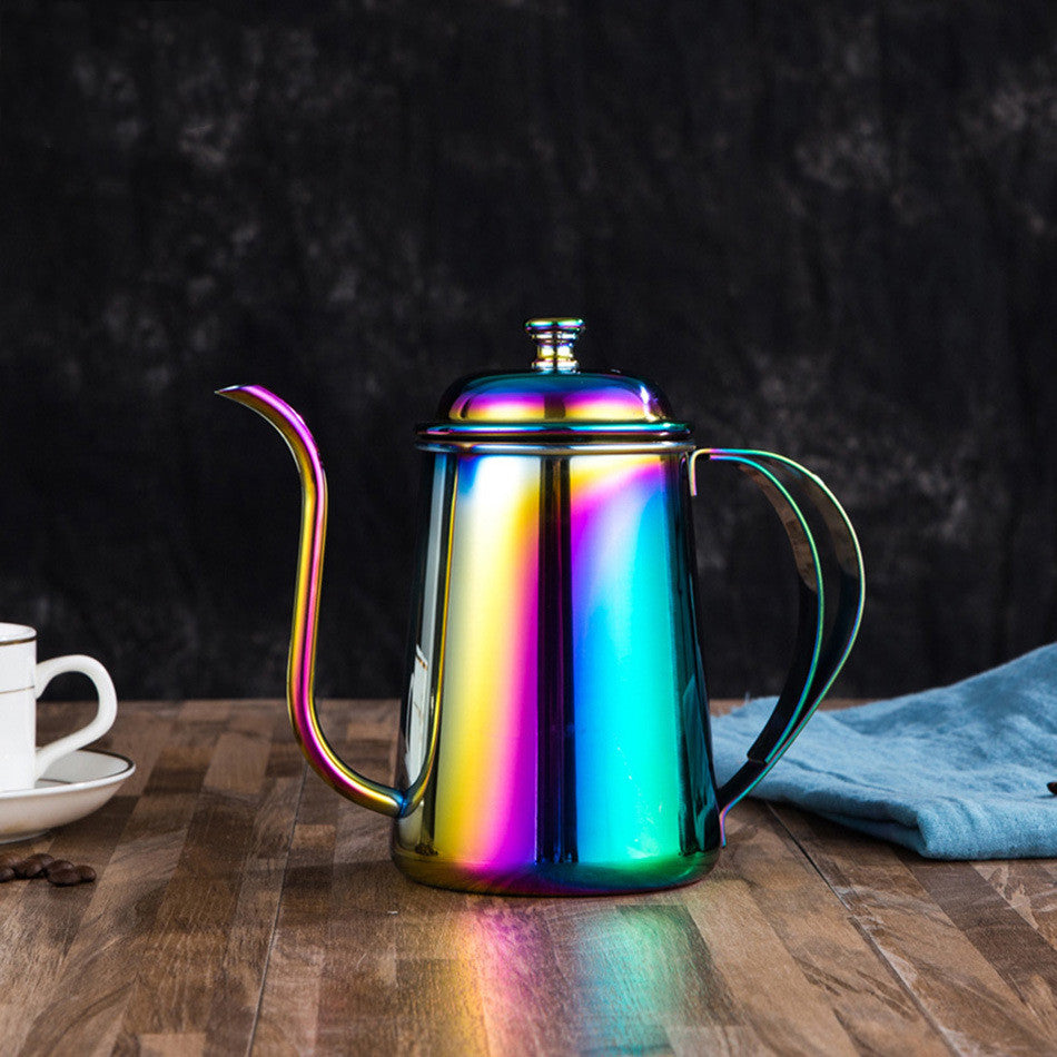 Stainless Steel Long-mouth Coffee Hand Pot With Narrow Mouth