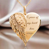 Angel Wings Lettering Necklace - Minihomy