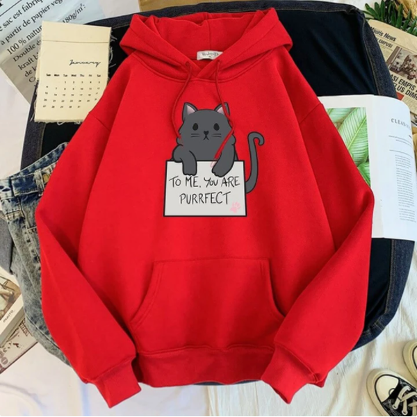 Girls Blank Solid Color Hoodie Sweater - Minihomy