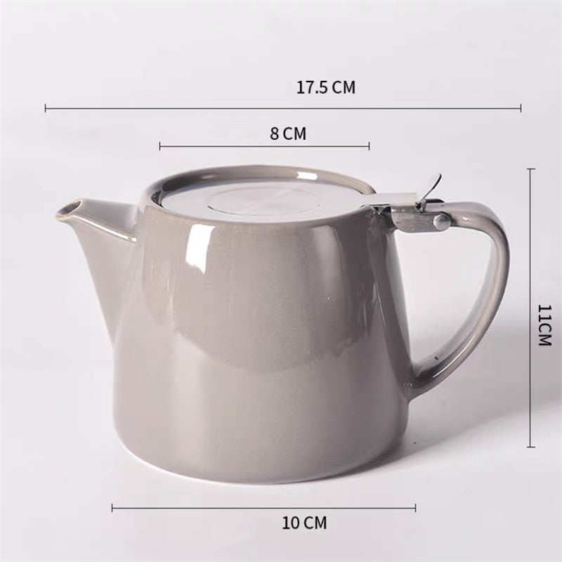 Large-capacity High-temperature-resistant Ceramic Teapot With Lid - Minihomy