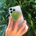 Cute Green Leaves Smartphone Holder Finger Stand  Support For Phone Handband - Minihomy