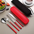 304 Dinnerware Set Flatware Kitchen Accessories Camping Travel Sets Gold Knife Fork Spoon Portable Cutlery Sets With Case - Minihomy