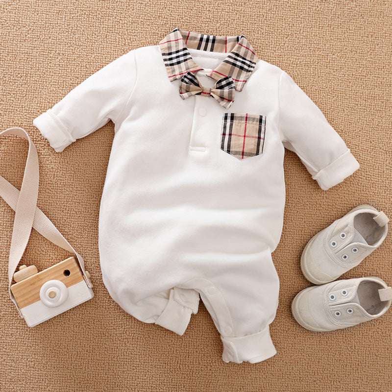 Gentleman's Baby Clothes Long-sleeved One-piece - Minihomy