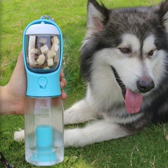 Portable Cat Dog Water Bottle Food Feeder Drinker Poop Dispenser - Minihomy