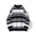 Lazy Style Colorblock Jacquard Sweater Men - Minihomy