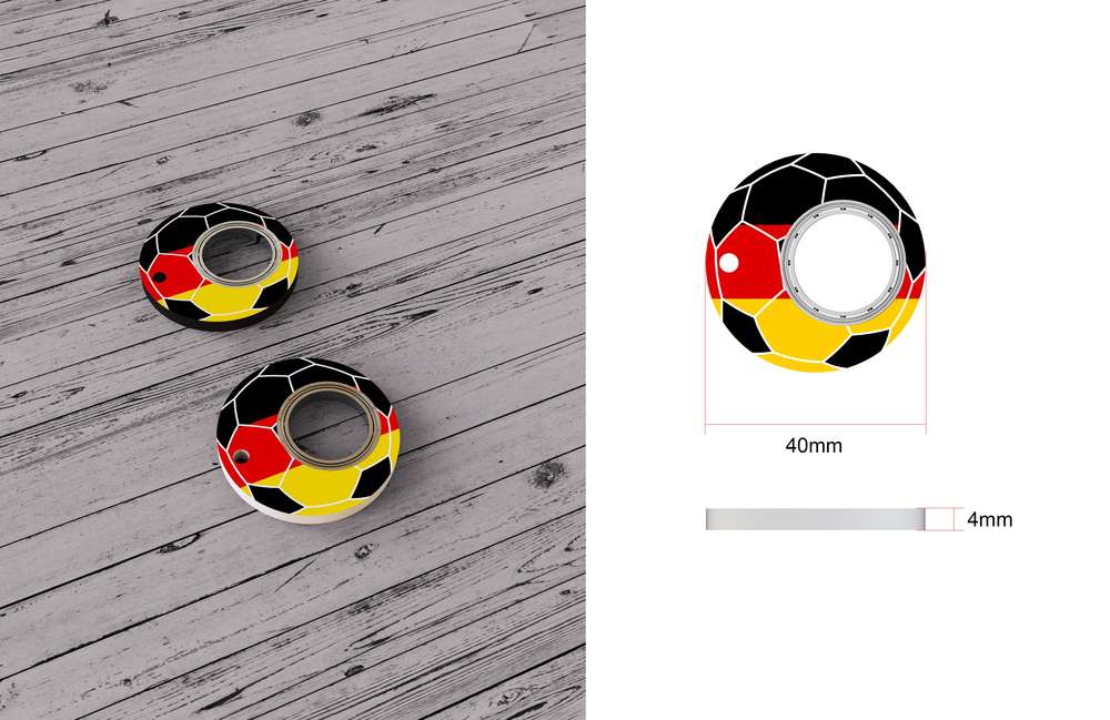 Creative Football World Cup Spinner Toy Keychain - Minihomy