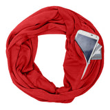 Pocket Scarf Solid Color Unlimited Bib Storage Zipper Pocket Bib - Minihomy