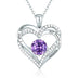 Female 925 Silver Twelve Birthstone Pendant Necklace - Minihomy