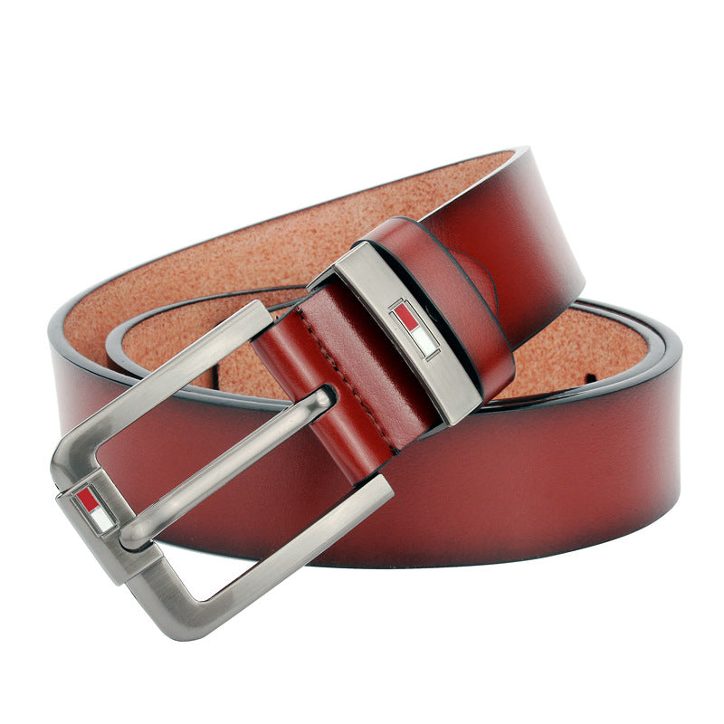 Men's Leather Pin Buckle Belt - Casual & Dressy, All-Match Style - Minihomy