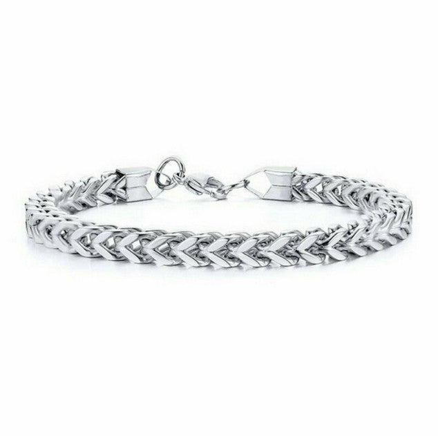 Double Row Stainless Steel Hip Hop Style Titanium Steel Bracelet - Minihomy