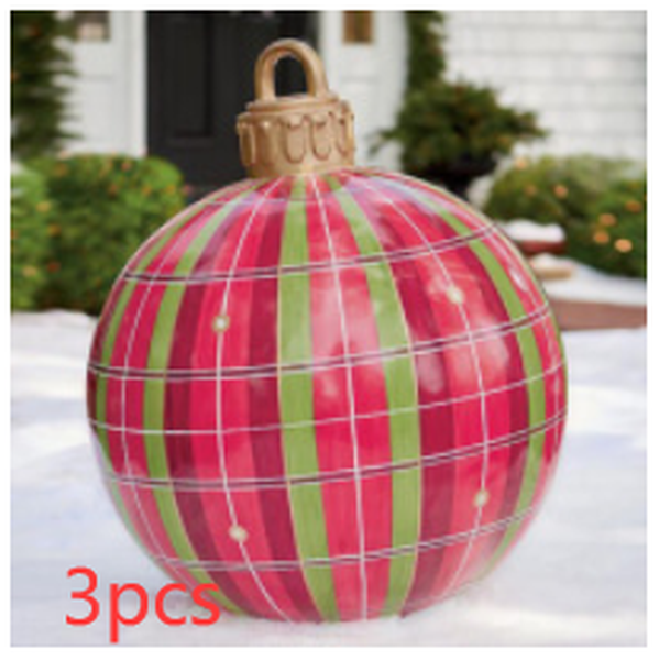 Christmas Ornament Ball Outdoor Inflatable Decorated Ball - Minihomy