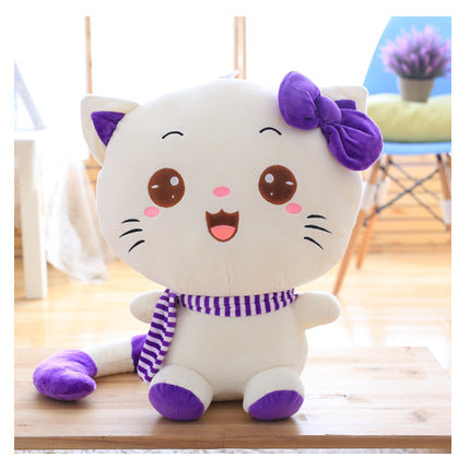 Cute Big Face Smiling Cat Stuffed Plush pillow Toys Soft Animal Smile Cat Dolls - Minihomy