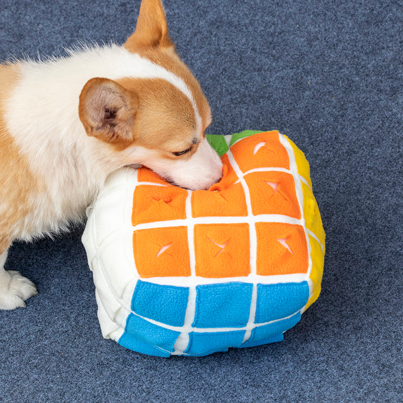 Pet Rubik's Cube Sniffing Toy Difficult Cat Dog Puzzle Hidden Food Cube Ball - Minihomy