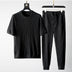 Casual Men's Round Neck Stretch Breathable Short Sleeve Sports Suit - Minihomy