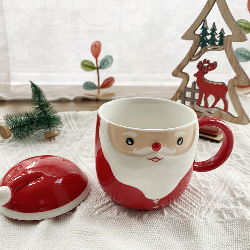 Christmas Ceramic Mug Student Gift Cute Cartoon - Minihomy