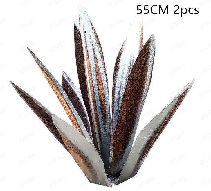 Metal Art 9 Leaves Tequila Rustic Sculpture Rust Garden Yard Art Statues Craft Home Decor Signs Decoration - Minihomy