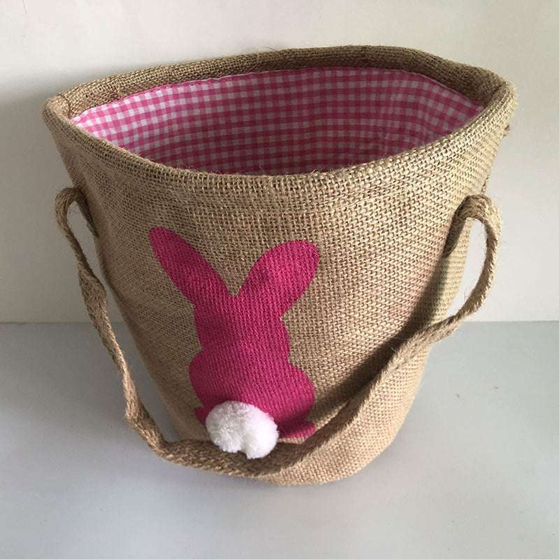 Easter Basket Jute Day Tote Bag - Minihomy