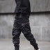 Men Black Hip Hop Cargo Pants Elastic Waist Jogger Trousers - Minihomy