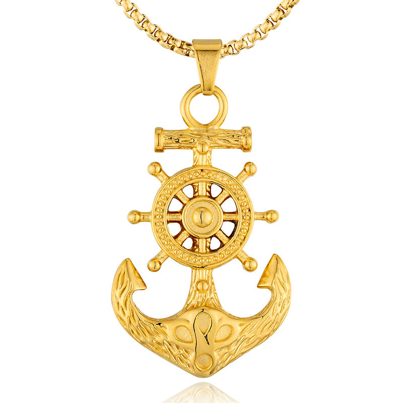 Accessories Titanium Steel Pirate Anchor Pendant, Anchor - Minihomy