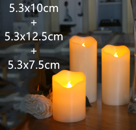 LED Electronic Candle Light Oblique Mouth Ordinary Artificial Paraffin Fake Candle Light - Minihomy