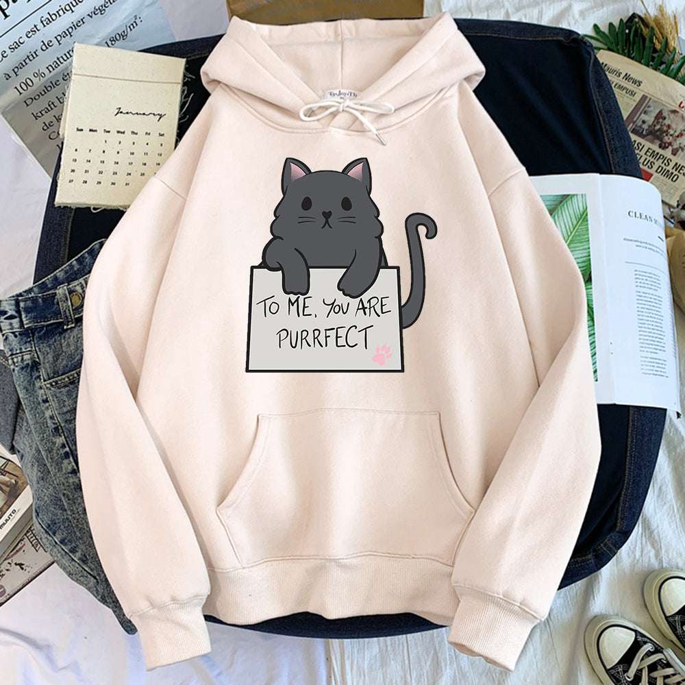 Girls Blank Solid Color Hoodie Sweater - Minihomy