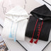 Embroidered Sleeves Wave Print Contrast Color And Velvet Padded Pullover Sweater Women - Minihomy