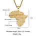 Necklace With Diamonds Africa Map Pendant - Minihomy